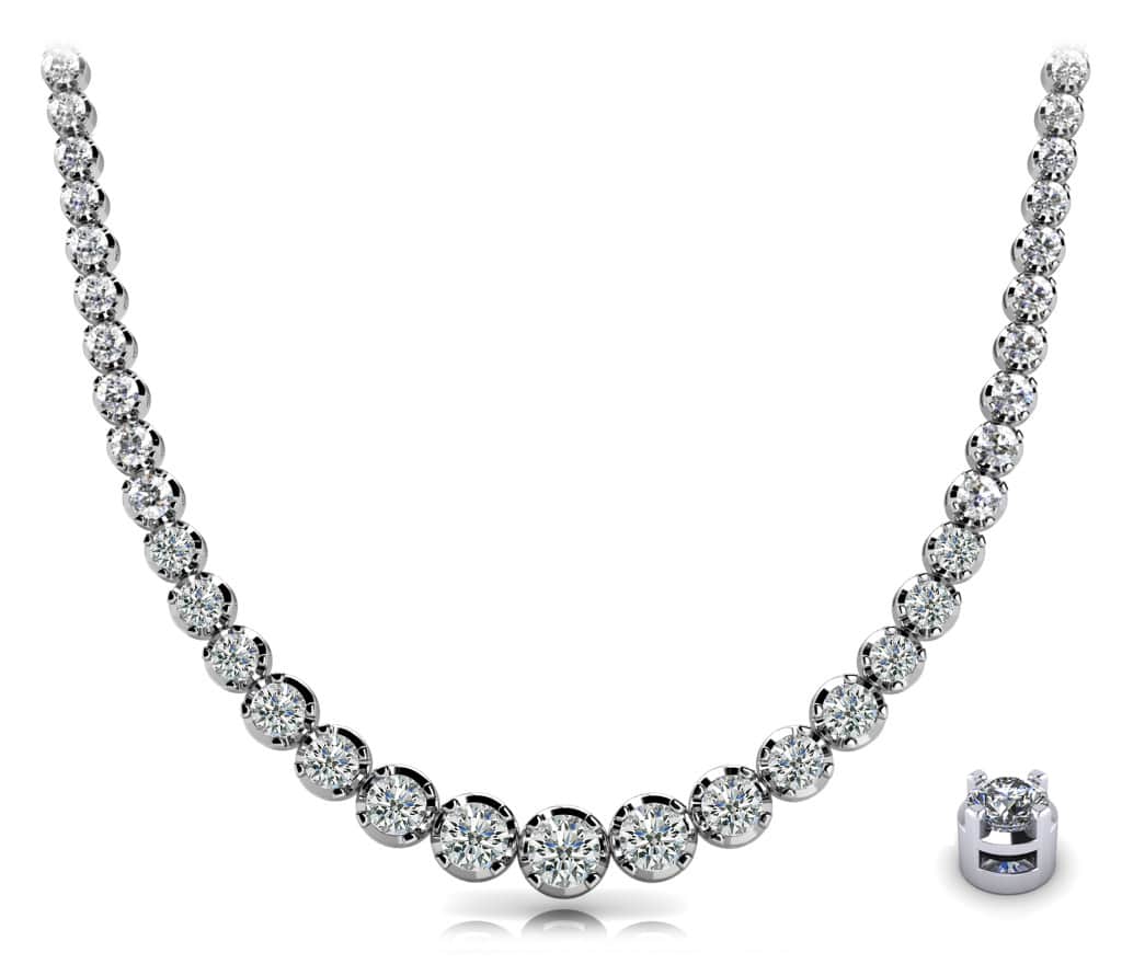 Diamond Strand Necklace In Diamond with 6.89 ct.(finished) - Image 3