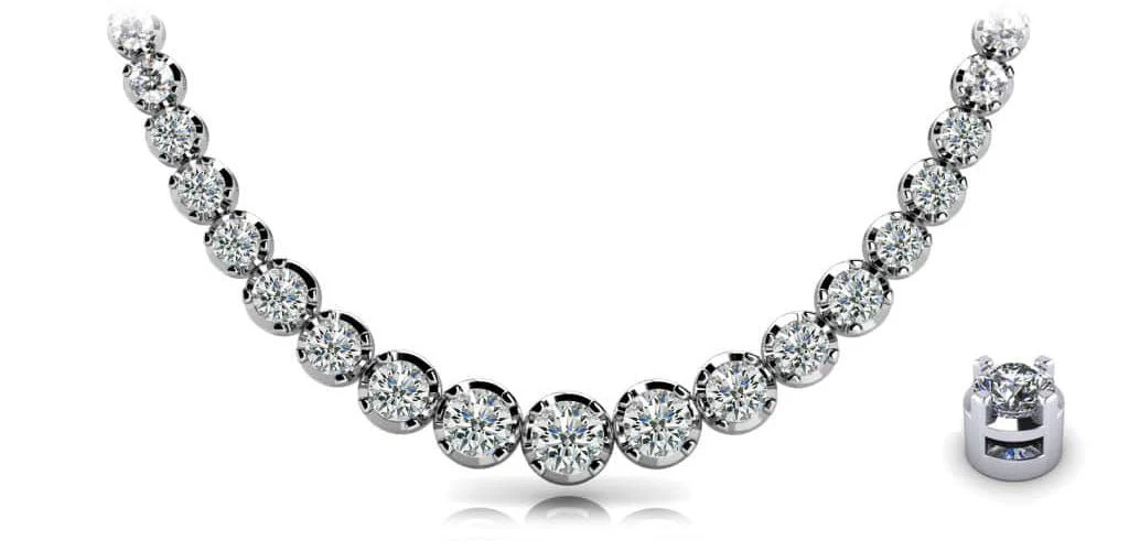 Diamond Strand Necklace In Lab-Grown Diamond with 15.00 ct.(finished)