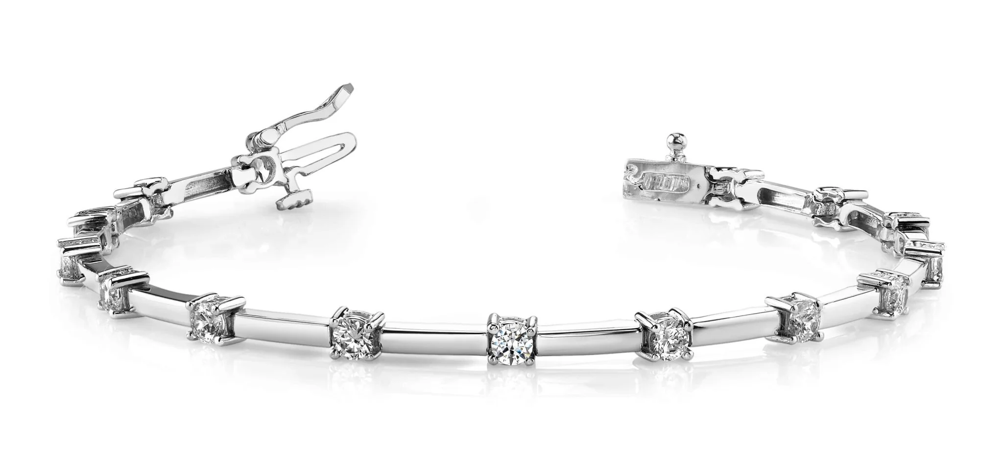 Diamond Train Link Diamond Bracelet with 0.96 ct.(finished) 2.6mm - Image 4
