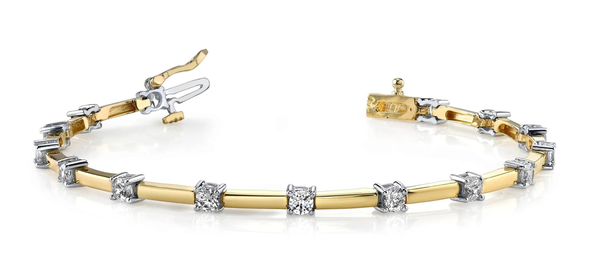 Diamond Train Link Lab-Grown Diamond Bracelet with 1.95 ct.(finished) 3.25mm - Image 3