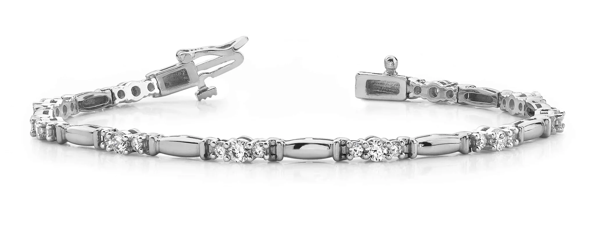 Diamond Triplet Diamond Bracelet with 2.00 ct.(finished) 2.5mm, 3mm - Image 4