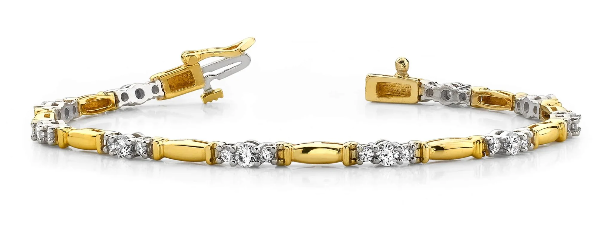 Diamond Triplet Lab-Grown Diamond Bracelet with 1.50 ct.(finished) 1.9mm, 2.9mm - Image 3