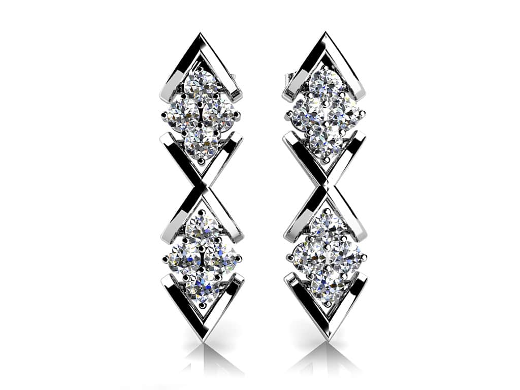 Diamonds In Diamond Earrings with 0.80 ct.(finished) 2.5mm