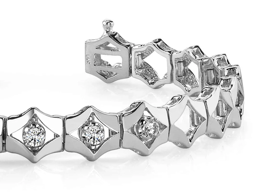 Diamonds In Diamonds Diamond Bracelet with 0.50 ct.(finished) 3.0mm