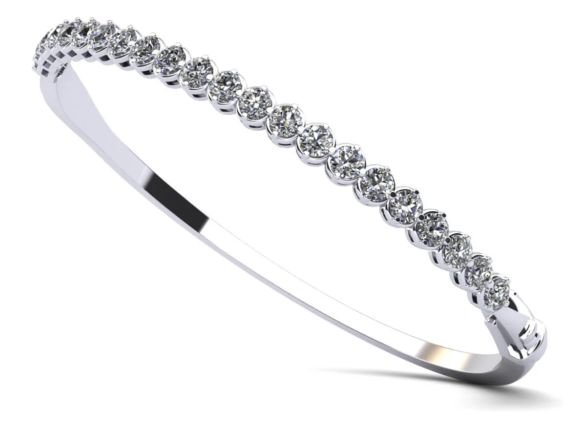 Divinely Dazzling Bangle Lab-Grown Diamond Bracelet with 1.56 ct.(finished) 2.5mm