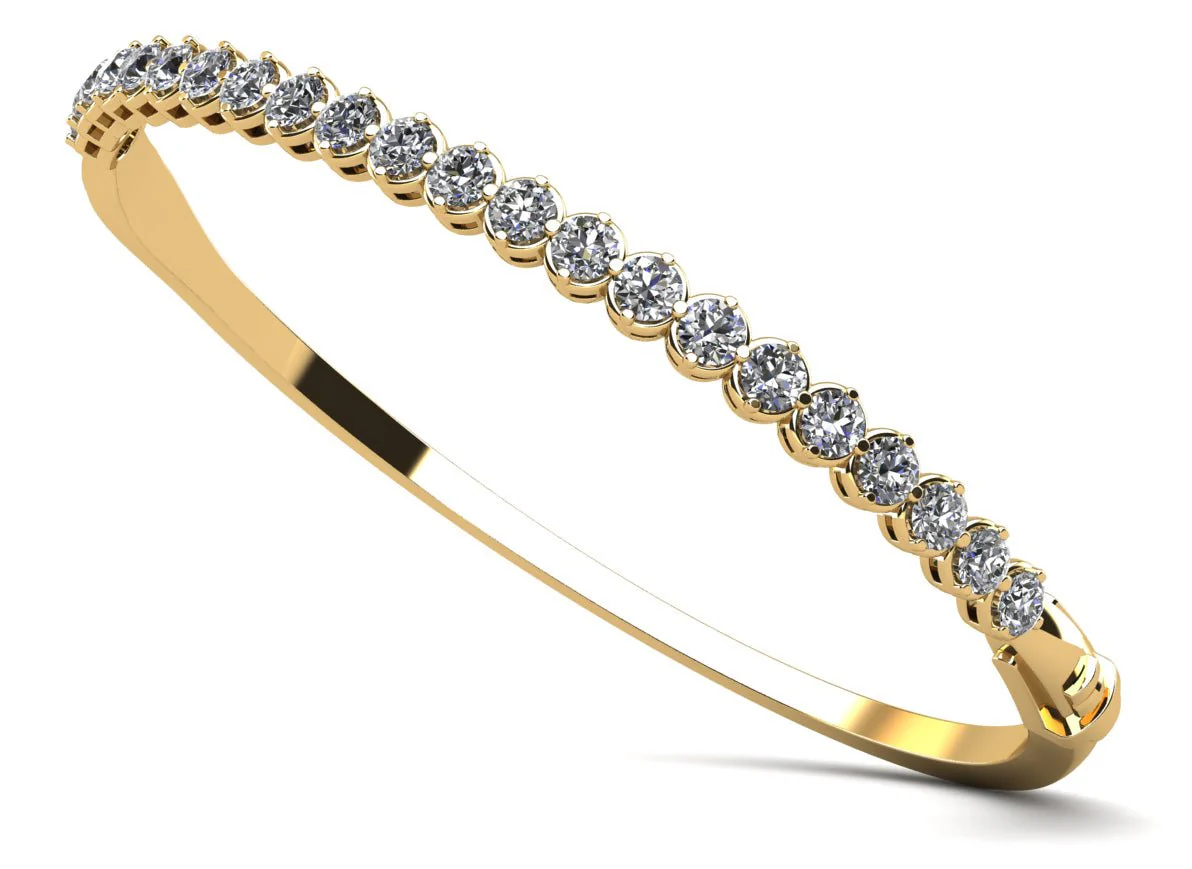 Divinely Dazzling Bangle Lab-Grown Diamond Bracelet with 1.56 ct.(finished) 2.5mm - Image 2