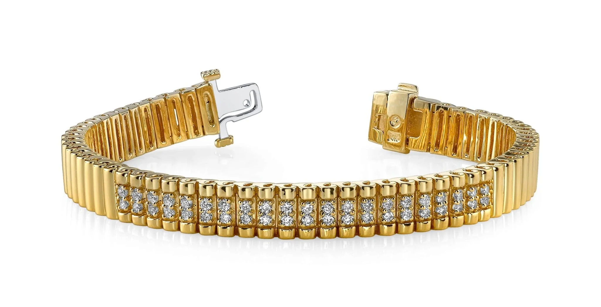Double Center Strand Diamond Bracelet with 0.65 ct.(finished) 1.3mm - Image 3