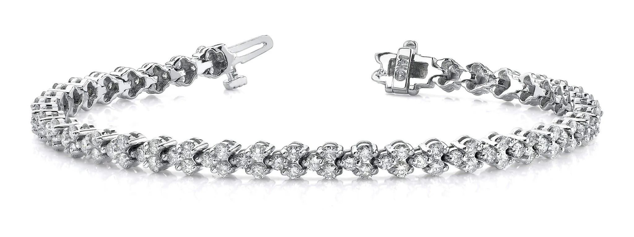 Double Diamond Stacked Diamond Bracelet with 2.97 ct.(finished) 1.75mm - Image 4
