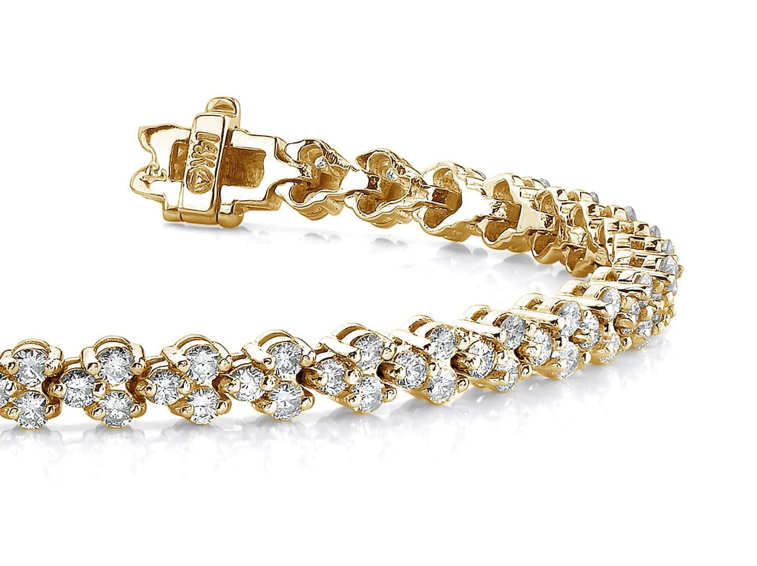 Double Diamond Stacked Diamond Bracelet with 5.02 ct.(finished) 2.25mm - Image 2
