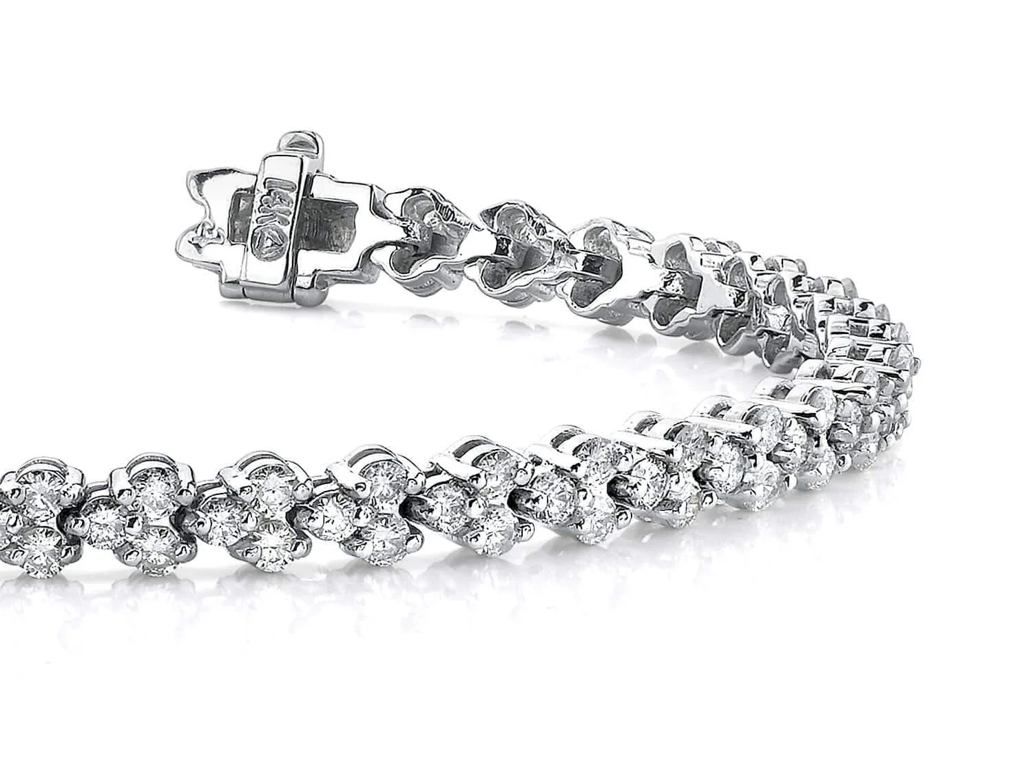 Double Diamond Stacked Bracelet Lab-Grown Diamond with 6.02 ct.(finished) 2.5mm