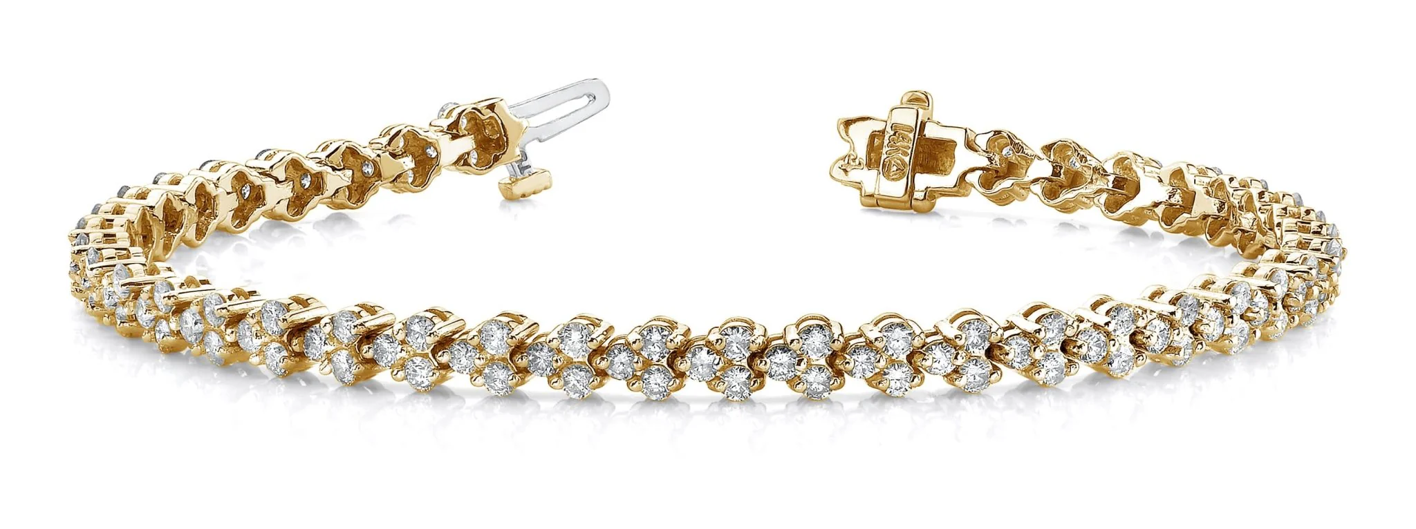 Double Diamond Stacked Bracelet Lab-Grown Diamond with 6.02 ct.(finished) 2.5mm - Image 5