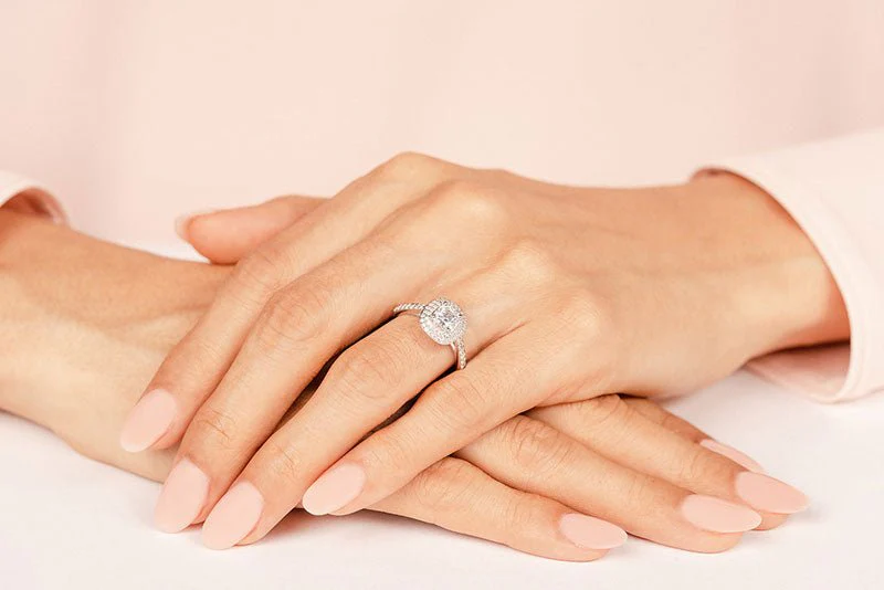 Double Halo Cushion Cut Diamond Engagement Ring with 2.10 ct. (1.50 ct. center diamond) - Image 4