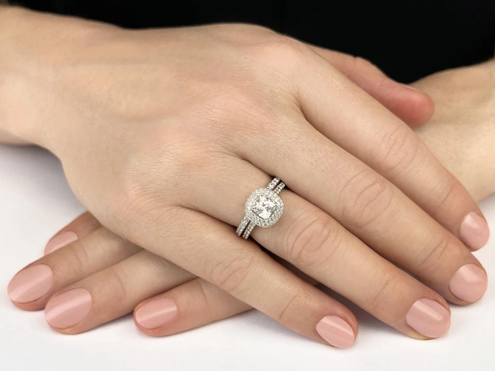 Double Halo Cushion Cut Lab-Grown Diamond Engagement Ring with 2.62 ct. (2.00 ct. center diamond) - Image 3