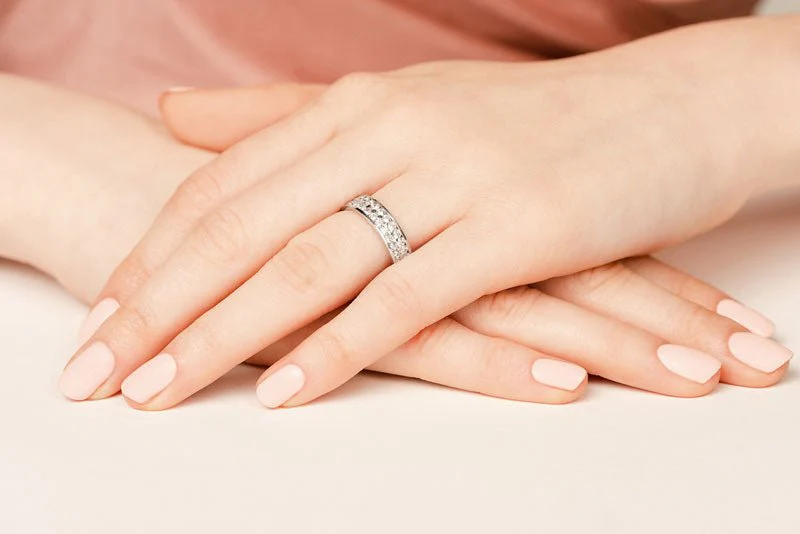 Double Row Channel Set Eternity Band Lab-Grown Diamond with 1.04 ct.(finished) 1.4mm - Image 5