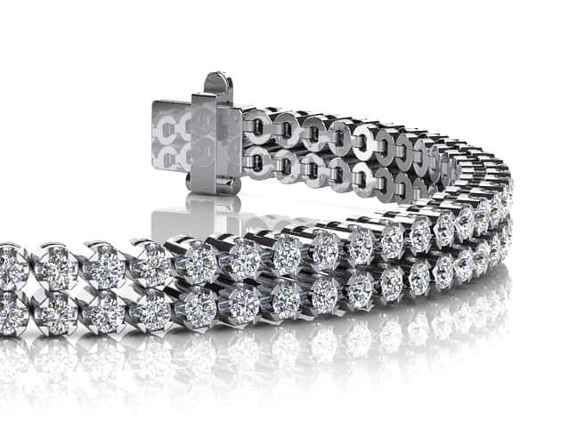 Double Row Diamond Bracelet with 4.16 ct.(finished) 2.0mm
