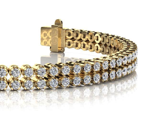 Double Row Lab-Grown Diamond Bracelet with 3.69 ct.(finished) 1.8mm - Image 2