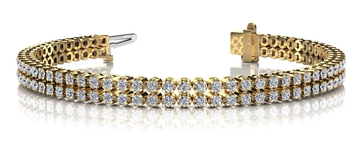 Double Row Lab-Grown Diamond Bracelet with 3.69 ct.(finished) 1.8mm - Image 6