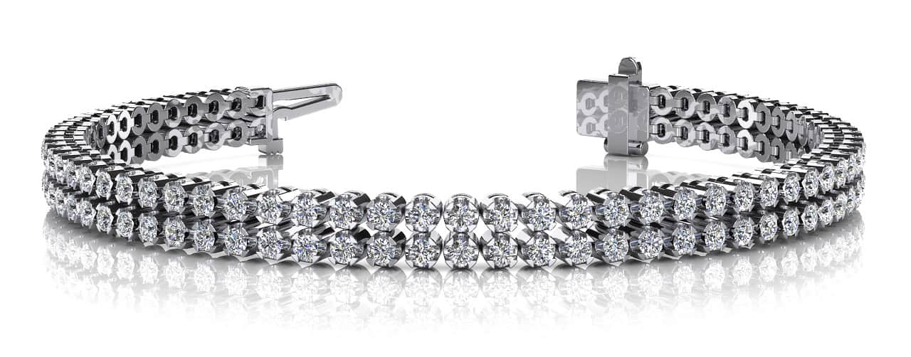 Double Row Lab-Grown Diamond Bracelet with 4.16 ct.(finished) 2.0mm - Image 5