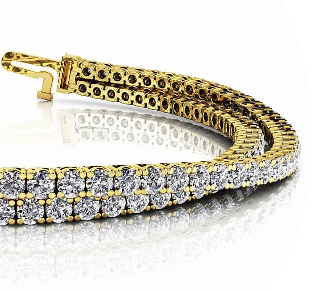 Double Strand Flexible Diamond Bracelet with 7.56 ct.(finished) 2.5mm - Image 2