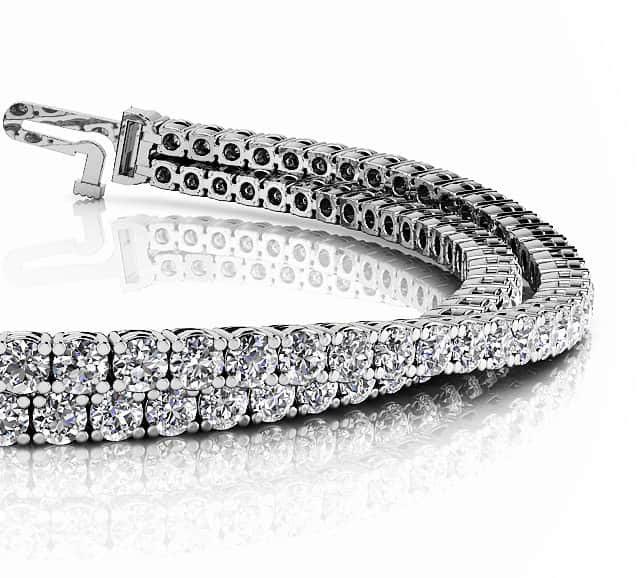 Double Strand Flexible Lab-Grown Diamond Bracelet with 5.66 ct.(finished) 2.2mm