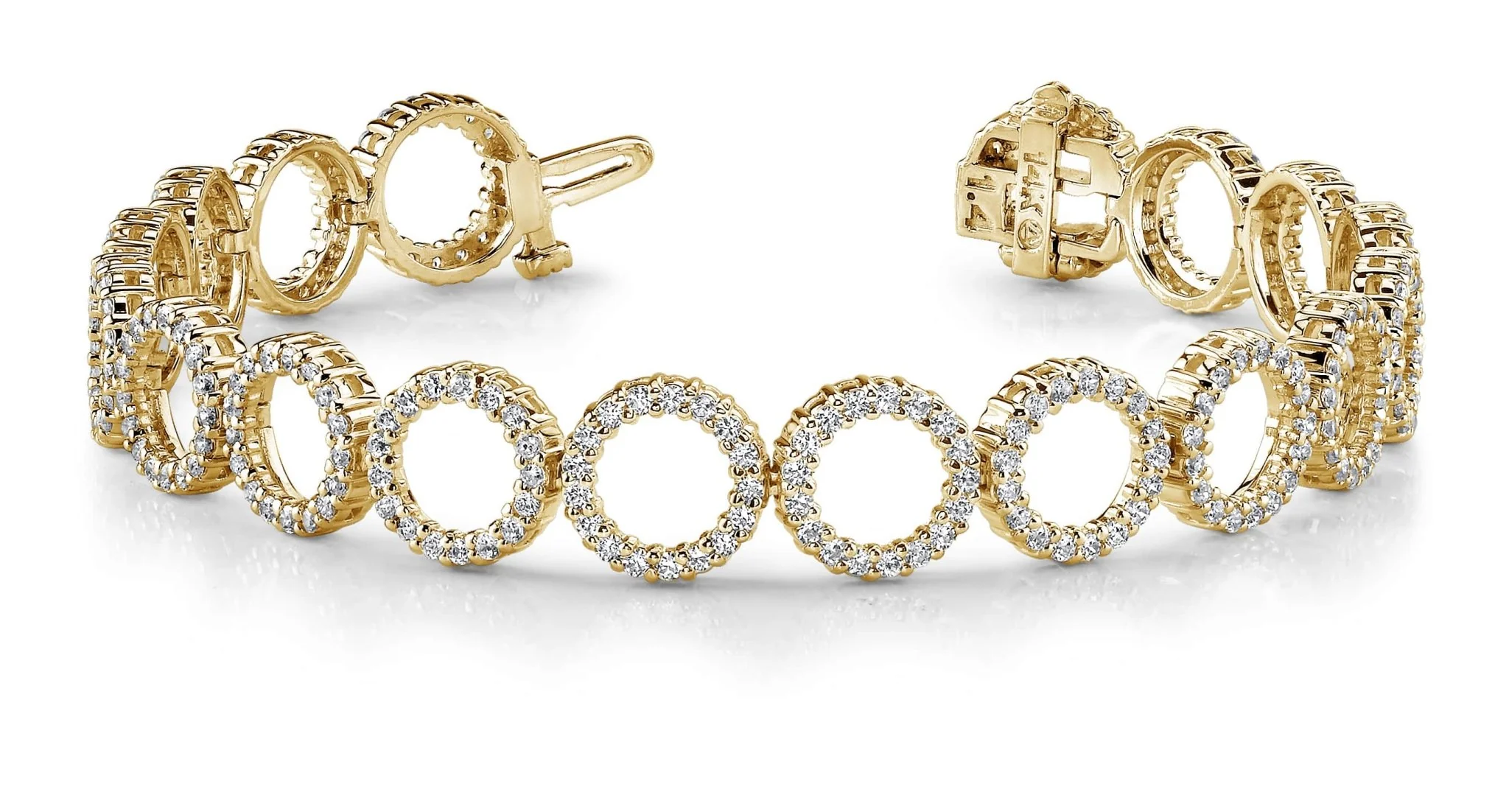 Dripping With Diamonds Circle Link Bracelet Lab-Grown Diamond with 3.98 ct.(finished) 1.4mm - Image 5