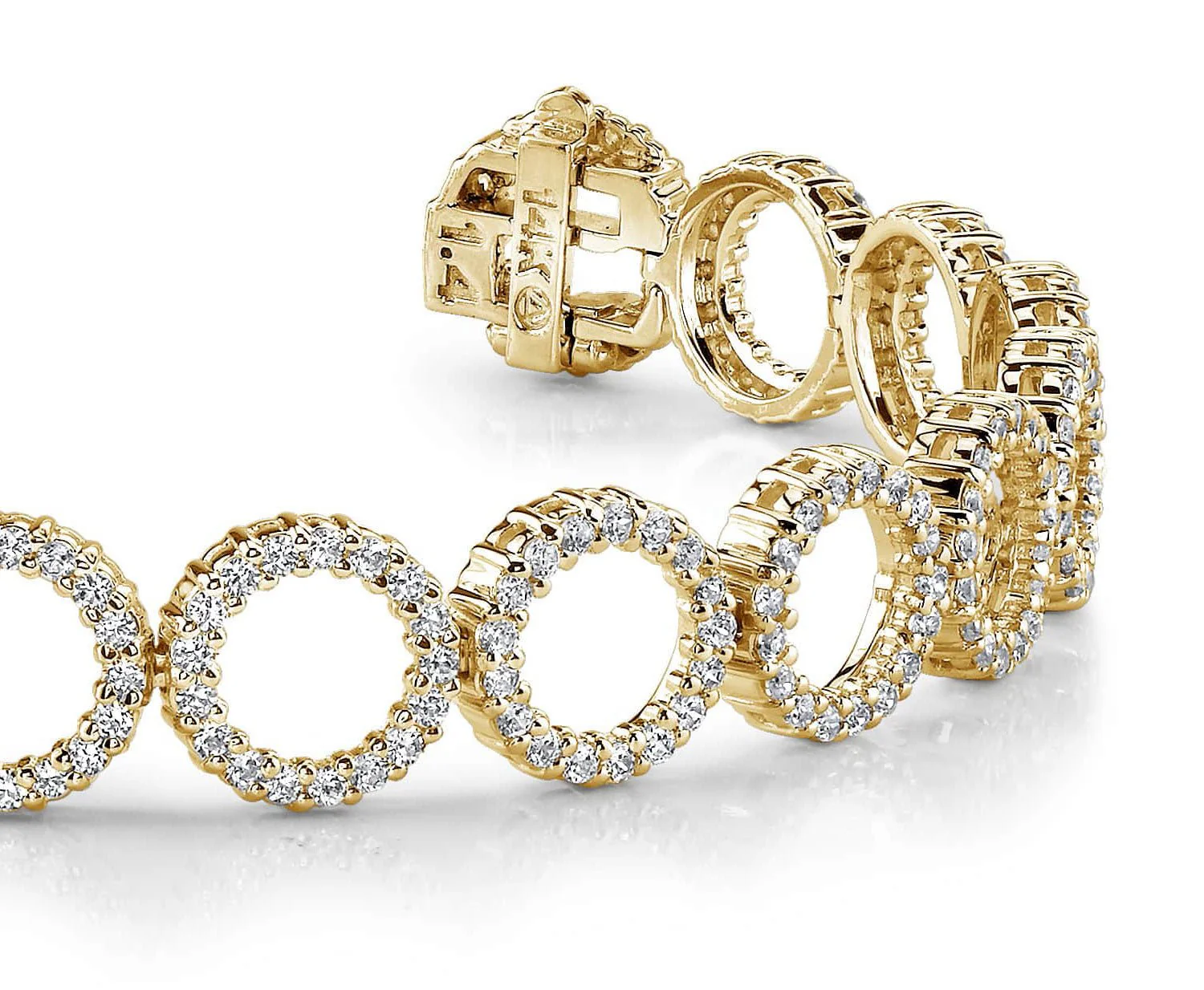 Dripping With Diamonds Circle Link Bracelet Lab-Grown Diamond with 5.40 ct.(finished) 1.6mm - Image 2