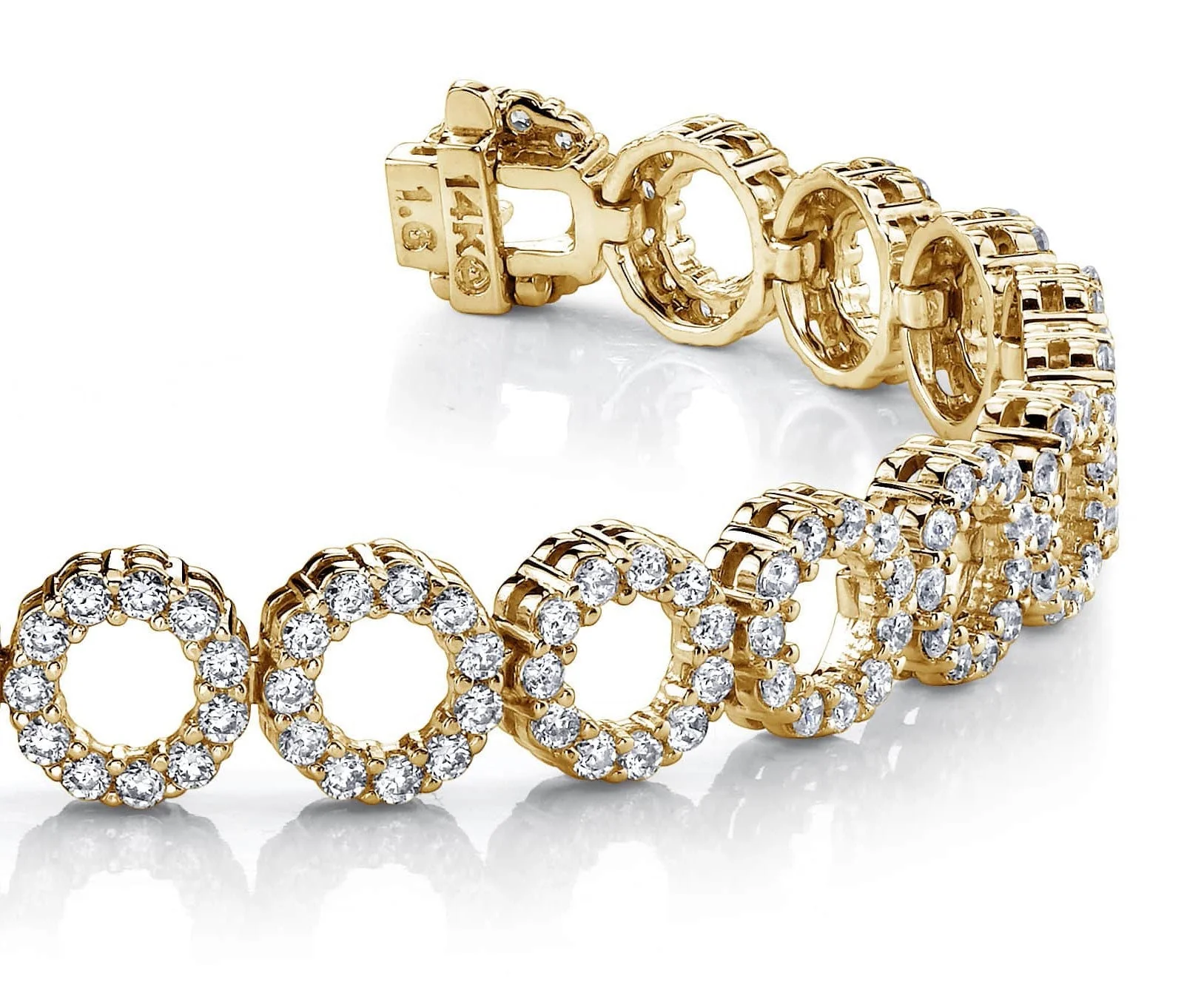 Dynamic Diamond Circle Link Diamond Bracelet with 5.06 ct.(finished) 1.6mm - Image 2