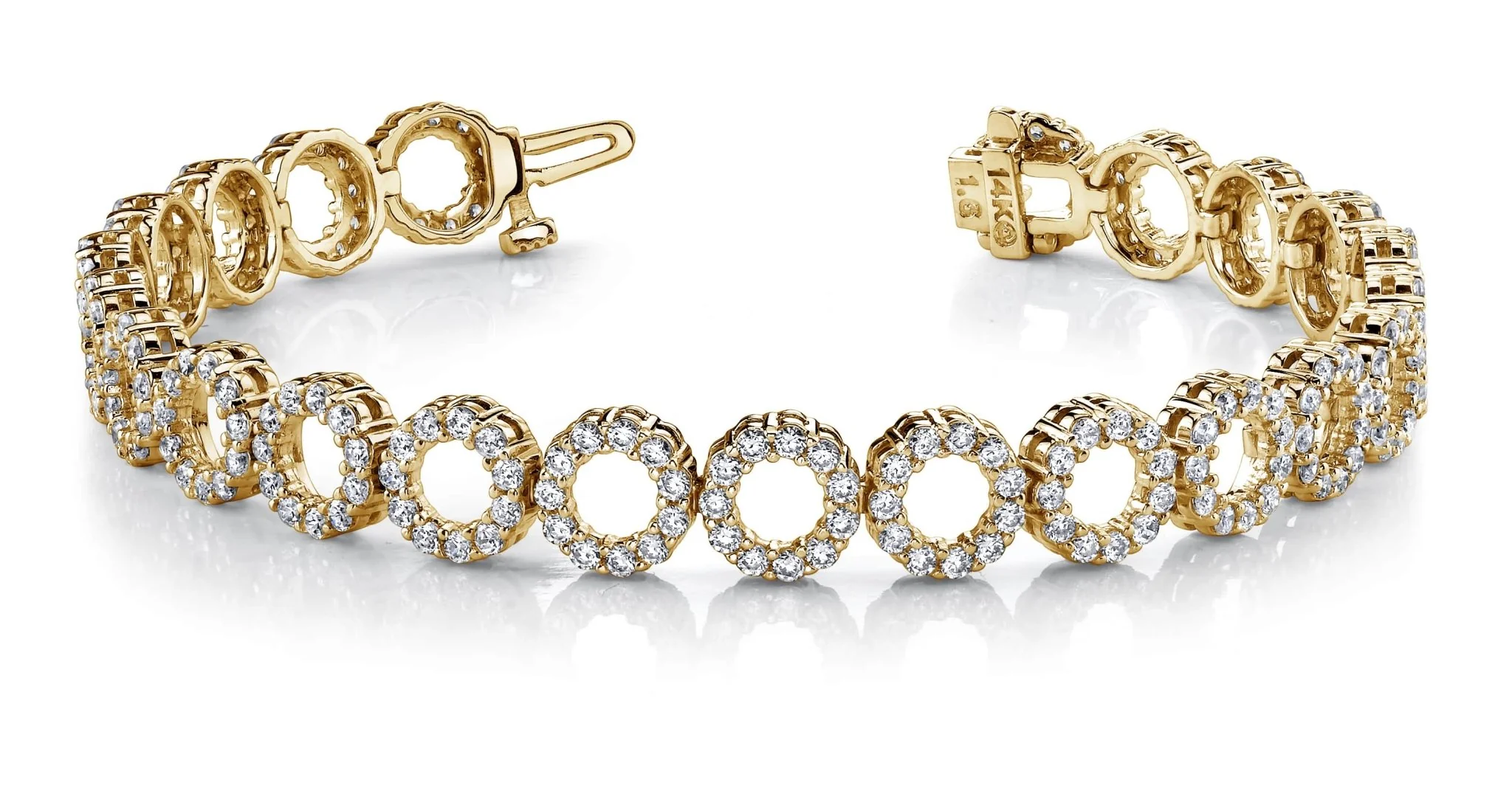 Dynamic Diamond Circle Link Bracelet Lab-Grown Diamond with 5.06 ct.(finished) 1.6mm - Image 4