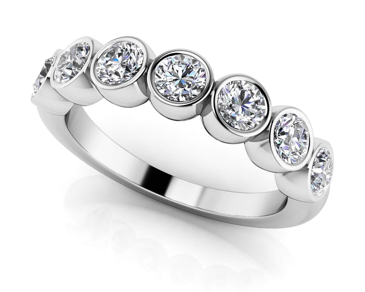 Eclipse Lab-Grown Diamond Anniversary Ring with 1.75 ct.(finished) 4mm
