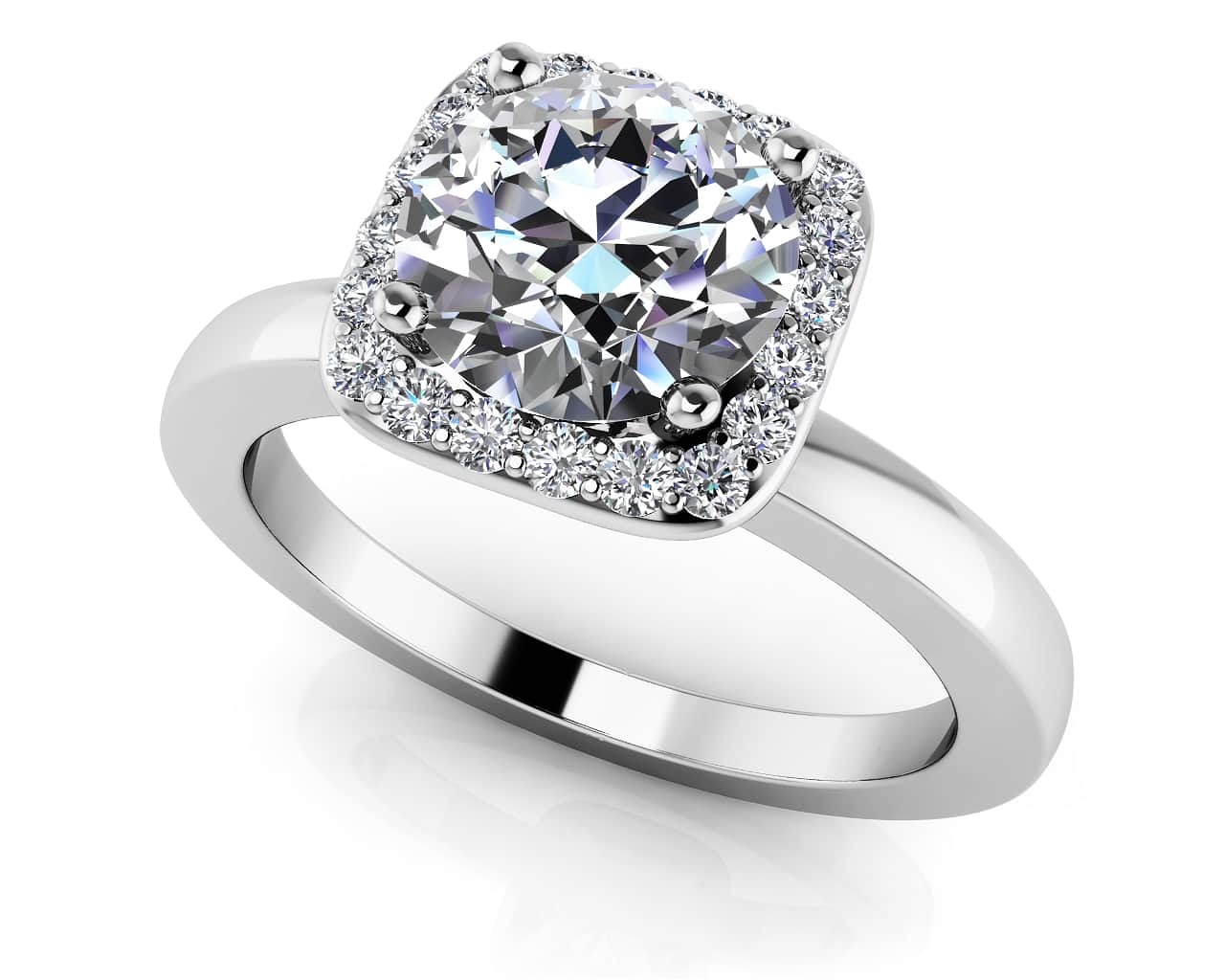 Elegant Dreams Diamond Engagement Ring with 2.17 ct. (2.00 ct. center diamond)