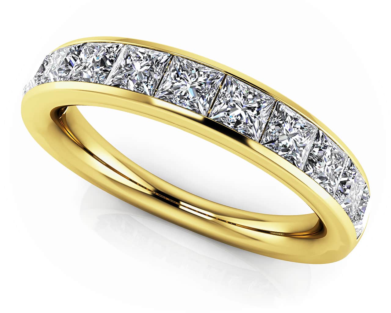 Elegant Princess Cut Anniversary Band Diamond  with 1.32 ct.(finished) 2.7mm - Image 2