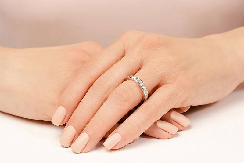 Elegant Princess Cut Anniversary Band Lab-Grown Diamond with 1.10 ct.(finished) 2.5mm - Image 5