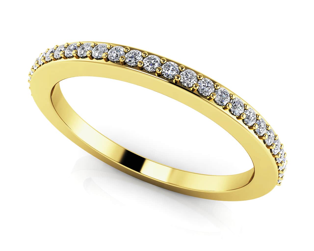 Elegant Prong Diamond Wedding Diamond Ring with 0.19 ct.(finished) 1.1mm - Image 2