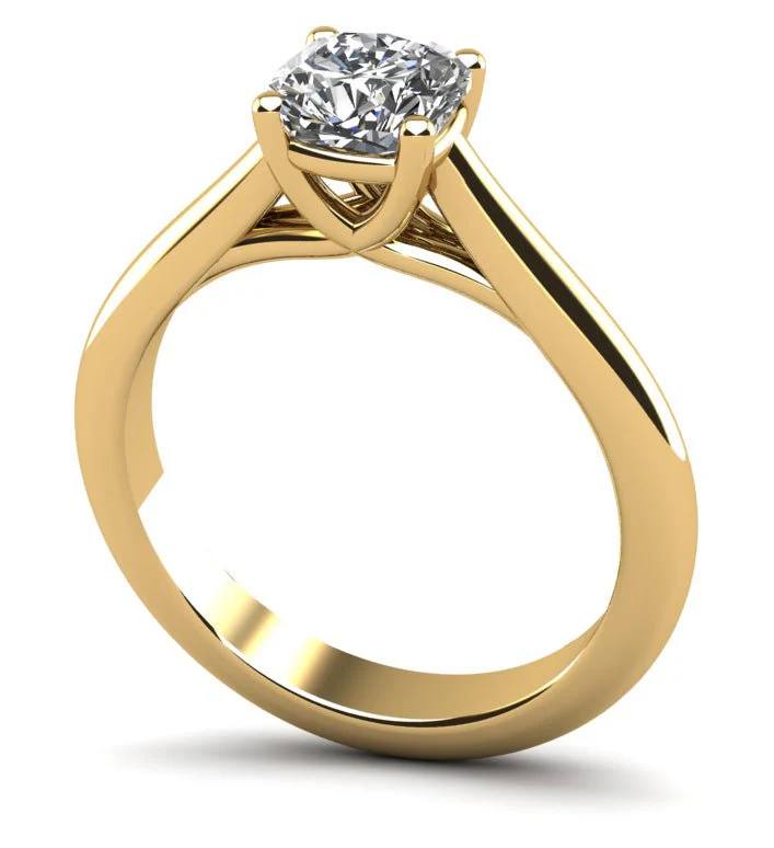 Elegant Round Solitaire Diamond Engagement Ring with 1.00 ct.(finished) 5.8x5.8mm - Image 2