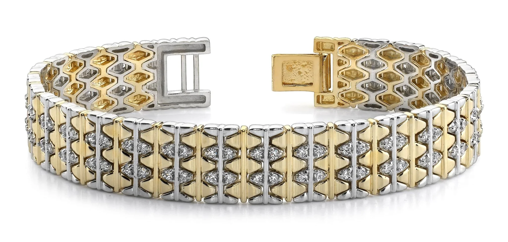 Elliptical Mens Diamond Bracelet with 2.70 ct.(finished) 1.75mm - Image 2