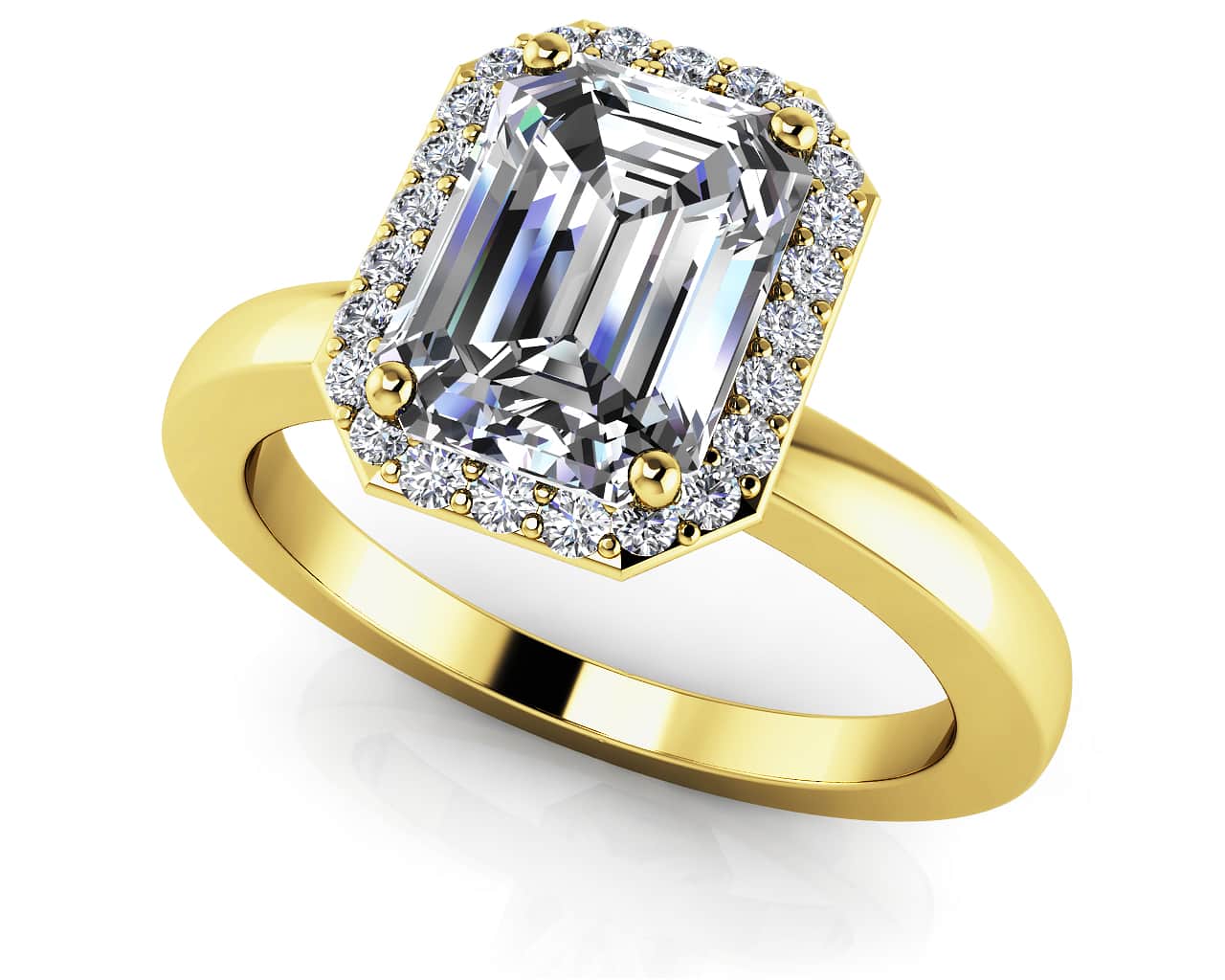 Emerald Cut Diamond Engagement Ring with 1.12 ct. (1.00 ct. center diamond) - Image 2