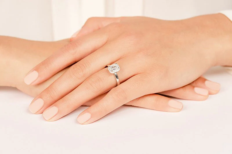 Emerald Cut Lab-Grown Diamond Engagement Ring with 1.64 ct. (1.50 ct. center diamond) - Image 3