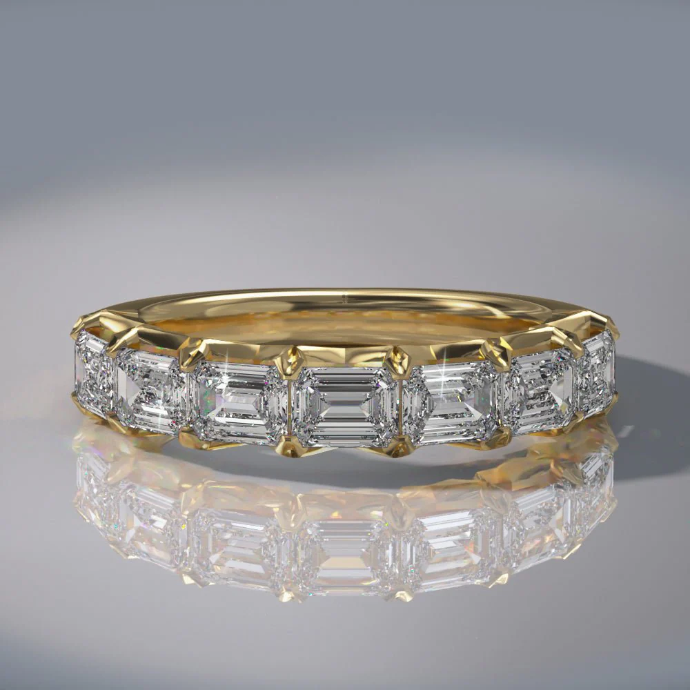 Emerald Cut Dreams Diamond Anniversary Diamond Ring with 2.80 ct.(finished) 4.9x3.6mm - Image 4