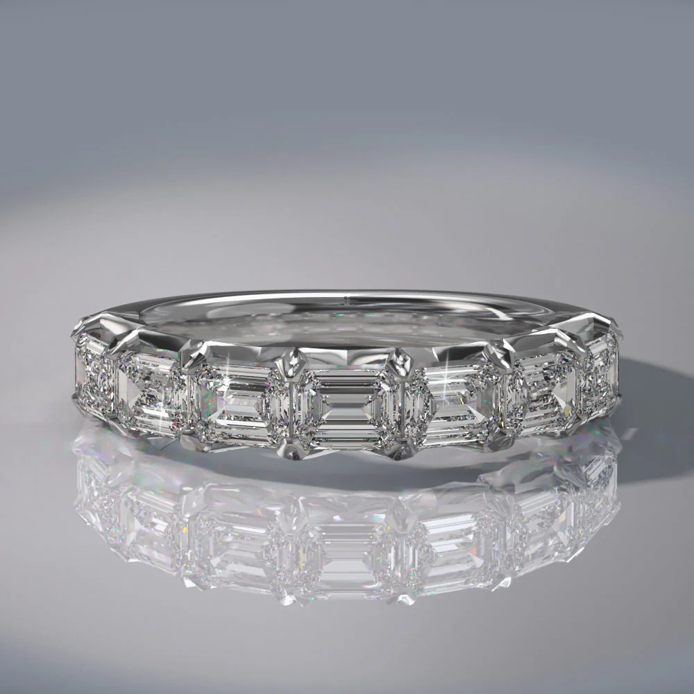 Emerald Cut Dreams Lab-Grown Diamond Anniversary Ring with 1.80 ct.(finished) 3.8x2.8mm - Image 3