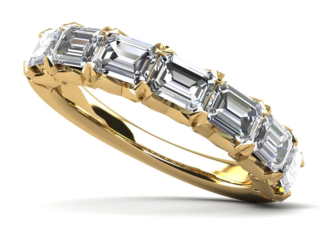 Emerald Cut Dreams Lab-Grown Diamond Anniversary Ring with 1.93 ct.(finished) 4.2x3.1mm - Image 2