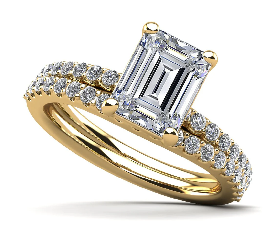 Emerald Dream Lab-Grown Diamond Bridal Set with 2.57 ct. (2.00 ct. center diamond) - Image 2