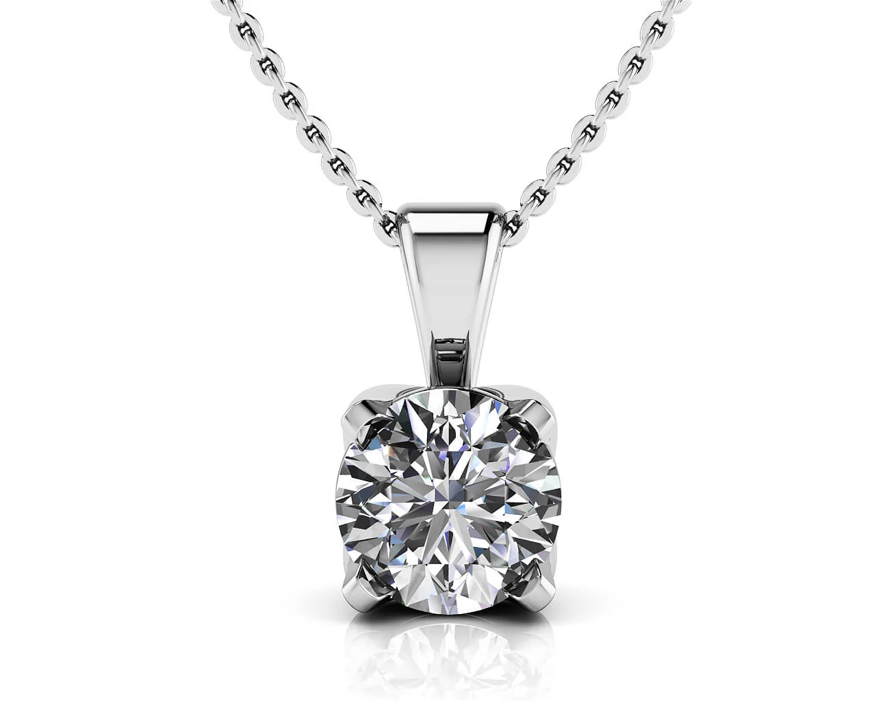 Enchanted Tulip Diamond Pendant with 0.50 ct.(finished) 5mm