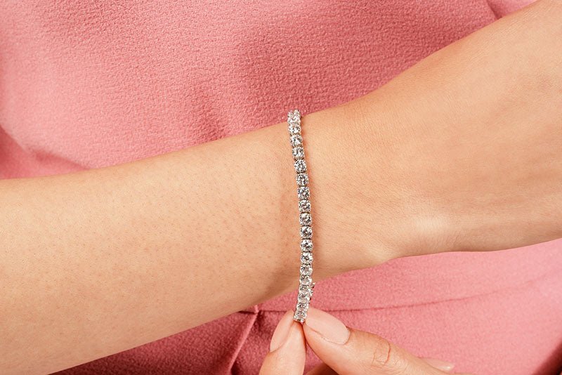 Enchanted Tulip Lab-Grown Diamond Tennis Bracelet with 10.25 ct.(finished) 4mm - Image 3