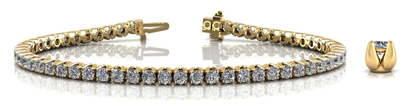 Enchanted Tulip Lab-Grown Diamond Tennis Bracelet with 5.99 ct.(finished) 3mm - Image 5