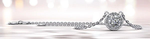 Enchanting Halo Diamond Pendant with 0.79 ct. (0.65 ct. center diamond) - Image 3