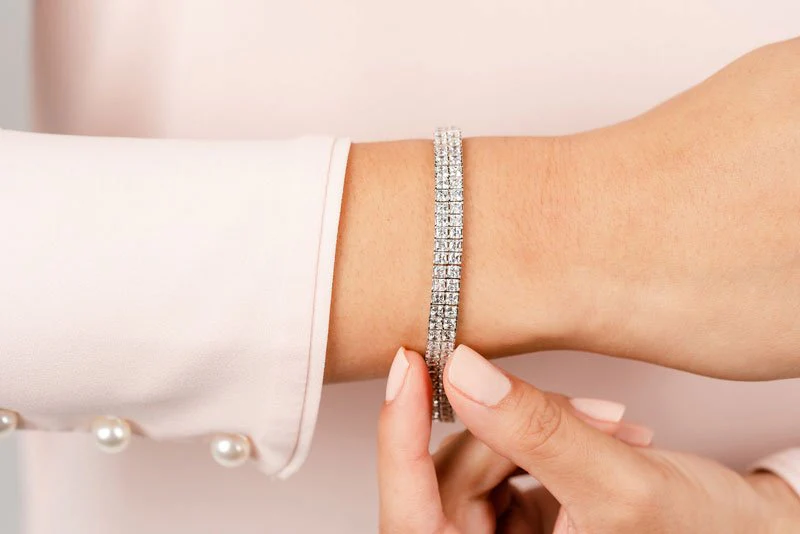 Endless Dreams Princess Cut Tennis Bracelet Lab-Grown Diamond with 12.24 ct.(finished) 2.3mm - Image 4