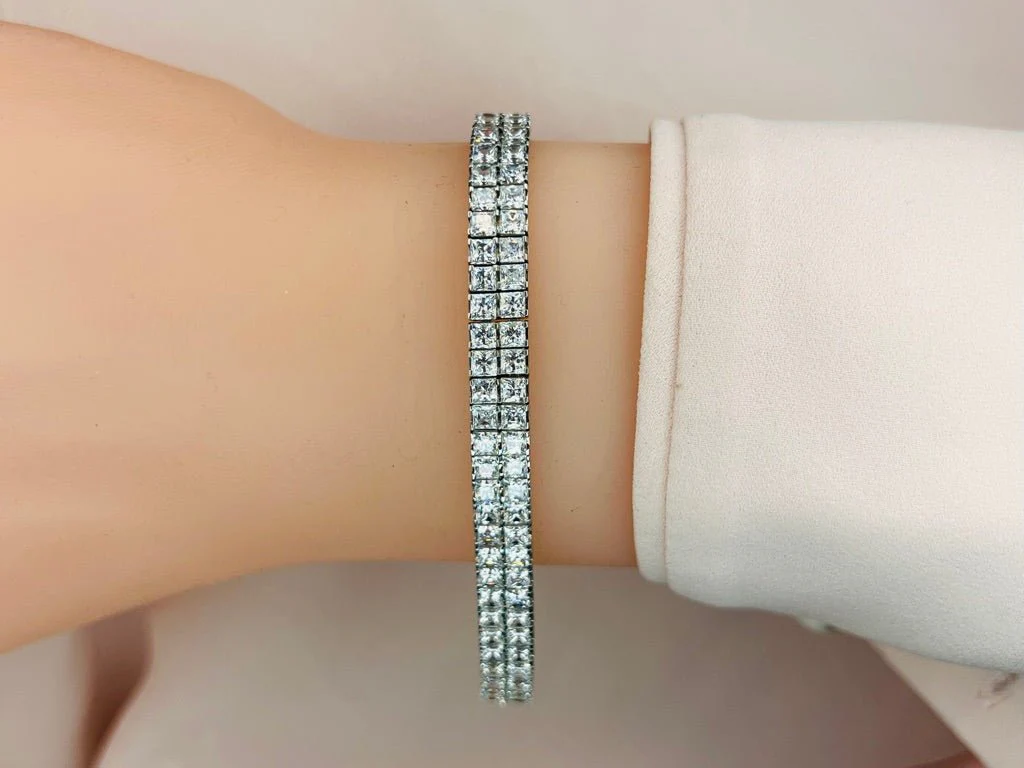 Endless Dreams Princess Cut Tennis Bracelet Lab-Grown Diamond with 8.40 ct.(finished) 1.9mm - Image 3