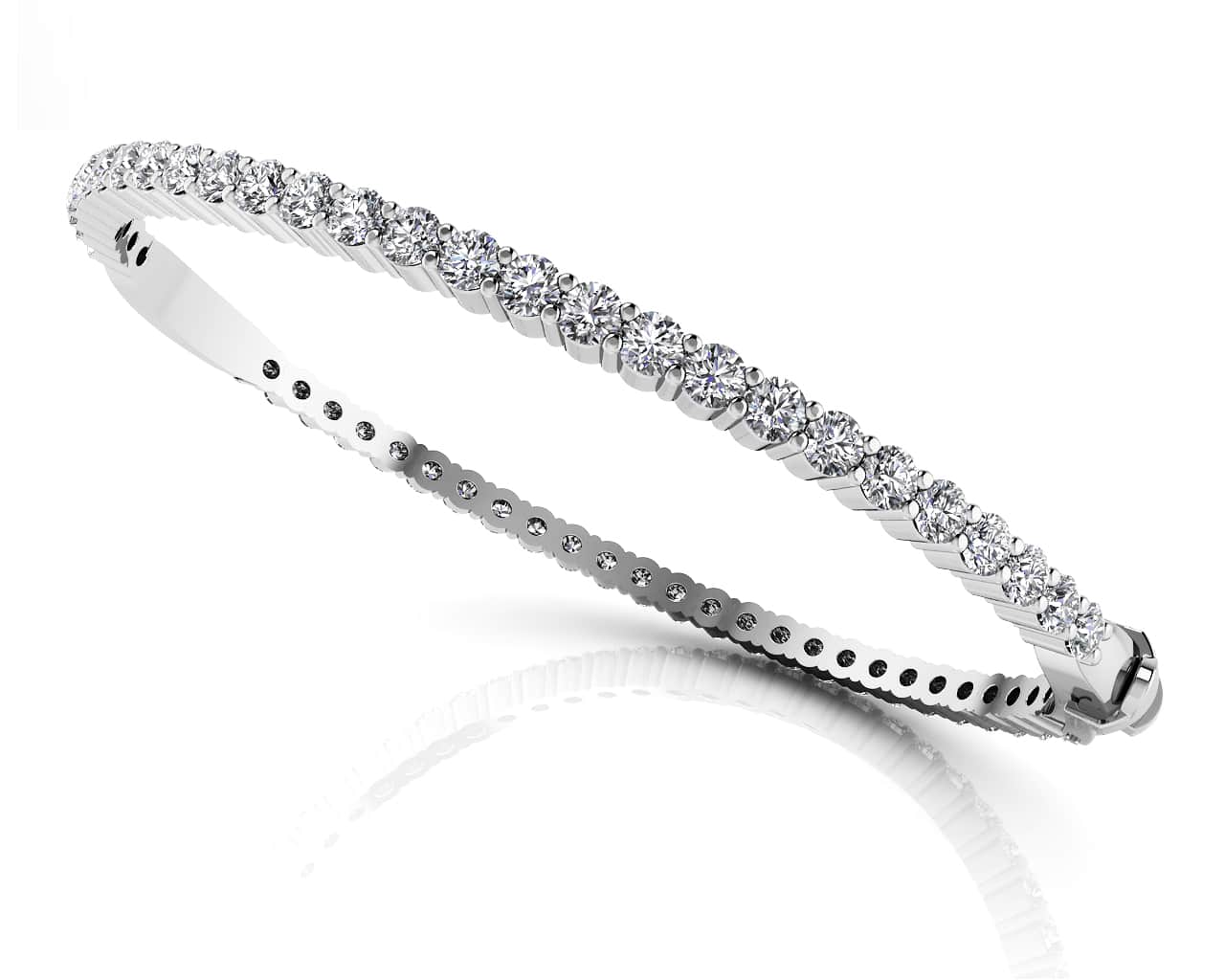Endless Elegance Lab-Grown Diamond Bangle with 3.24 ct.(finished) 2.5mm