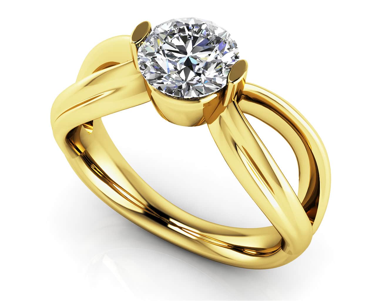Endless Love Comfort Fit Solitaire Diamond Ring with 1.00 ct.(finished) 6.5mm - Image 2