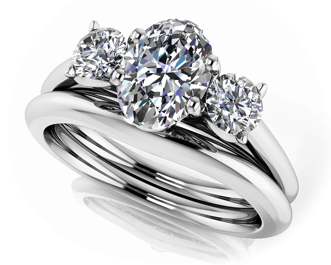 Enduring Love Bridal Set Diamond with 1.32 ct. (1.00 ct. center diamond)